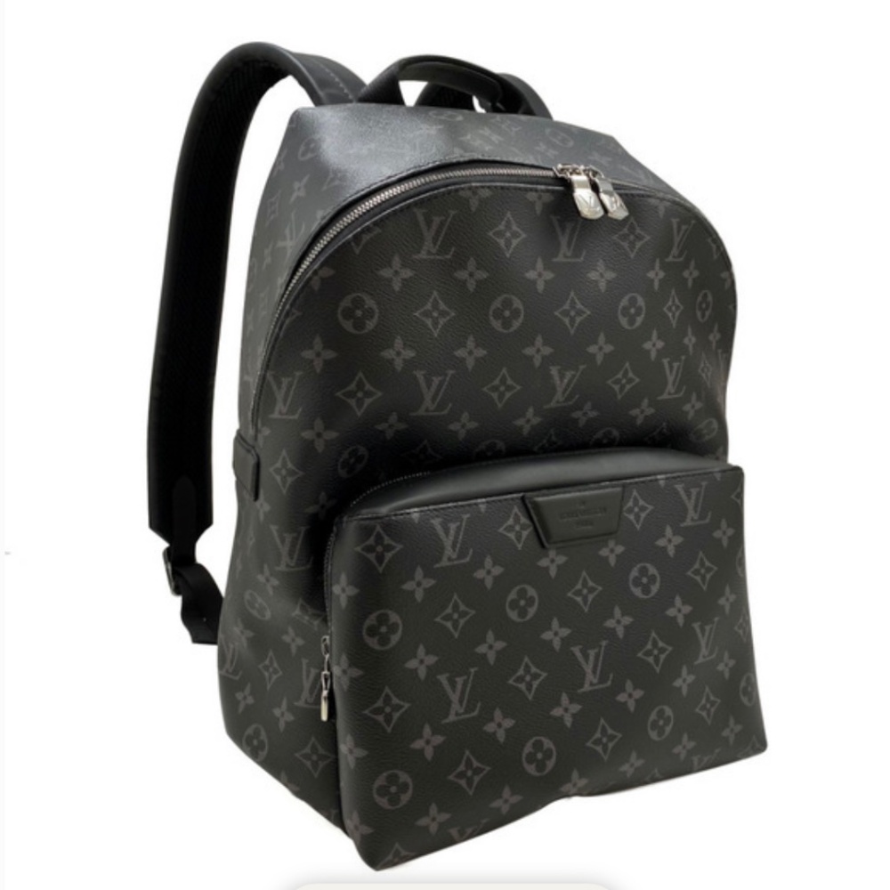Louis Vuitton Monogram Canvas Leather Backpack Black